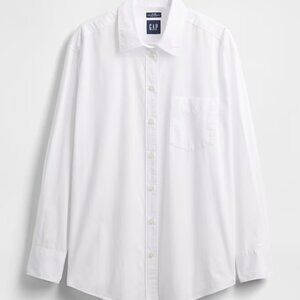 GAP Organic Cotton Poplin Big Shirt S Petite